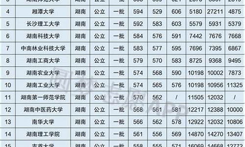 湖南公办一本高校排名表图片大全(湖南公办一本高校排名表图片大全最新)